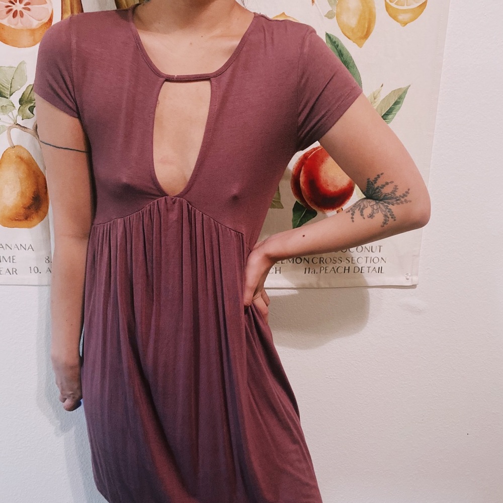 Mauve mini dress
